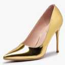 GENSHUO Women's Closed Toe Stiletto High Heels Dress 4 Inch Heeled Pointed Toe Party Homecoming Wedding Pump Shoes 8.5