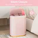 ELPHECO Sensor Trash Can 2 Gallon Waterproof Motion Sensor Trash Can, Automatic Bathroom Trash Bin, Slim Garbage Can for Dorm Room, Pink Gold