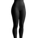SHAPERMINT High Waisted Tummy Control Compression Leggings for Women - Petite to Plus Size Womens Leggings Non See Through, Black, Large