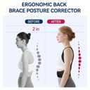 Posture Corrector for Women and Men, Back Brace Support for Upper and Lower Back Pain Relief, Adjustable for Back straightener, Spine Alignment, Scoliosis, Hunchback, Spine Corrector (M ( Waistline 25"-32" ), Black)