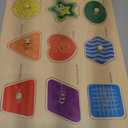 Montessori Wooden Peg Puzzles for Toddlers 3 4 5 Year Old, 4 Pcs Kids Educational Toys Preschool Learning Activities-Alphabet, Shape, Number and Dinosaur, Baby Puzzle Gifts for Boys Girls