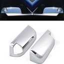 Chrome Towing Door Mirror Overlay Covers with Signal Opens Compatible with 2010-2018 RAM 1500+2500+3500