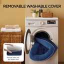 Bedsure L Plus Orthopedic Dog Bed for Large Dogs - Washable Dog Cat Bed Waterproof, L Plus Big Comfort Dogs Couch Sofa with Washable Removable Cover, Pet Bed with Nonskid Bottom, Blue Navy, 38"