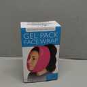 LotFancy Face Ice Pack Wrap with 4 Reusable Hot Cold Therapy Gel Packs, Pain Relief for TMJ, Wisdom Teeth, TMD, Oral and Facial Surgery, Dental Implants, Pink