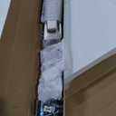 JUBEST Sliding Closet Door 60"(Double 31") x80", Steel Frame Bypass Primed Door with Top & Bottom Track Kits, Preassembled Hardboard Panels with Paintable Surface, Durable & Sturdy