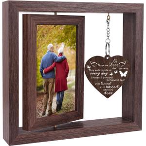 Memorial Sympathy Gifts for Loss of Loved One, Bereavement Gift for Loss of Mom Dad Memorial Picture Frame, Remembrance Condolence Funeral Sentimental In Memory of Loved One Gifts, Display Two 4x6 Photos