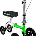 KneeRover GO Hybrid - Most Compact All Terrain Knee Scooter for Adults for Foot Surgery Heavy Duty Knee Walker for Broken Ankle Foot Injuries Recovery Leg Scooter Best Knee Crutch Alternative (Green)