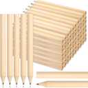 Fuutreo 200 Pcs 200 Pcs Golf Pencils Bulk 2 HB Mini Half Pencils Round Pre Sharpened Natural Wooden Short Back to School Gift for Bridal Shower Wedding Boss Employee Gift Supplies, 3.5 Inch