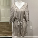 SHELL 100% Rayon-Viscose Womens Summer Striped, size Small