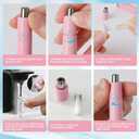 2 x TOUCHBeauty Ear Nose Hair Trimmer and Eyebrow Trimmer for Women 2in1 Facial Hair Removal Set with Dual Trimmer Head Battery Operated Battery Included Pink Color TB-1458