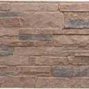 EverStone Acadia Ledge Faux Stone Panel, 49"W x 25 1/2"H x 1 1/4"D, Orchard Cliff Color