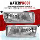 HECASA Fog Light Pair Compatible with 2006-2010 Ford Explorer/Explorer Sport Trac Halogen Fog Lamp w/Bulbs Replacement for FO2594100 FO2595100 6L2Z15201AA 6L2Z15200AA Clear Lens Left & Right