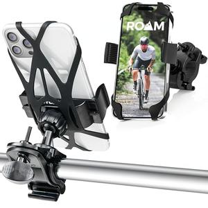 Roam Universal Black Net Bike Phone Mount Holder, 360° Rotation Hands Free Cell Navigation System for Motorcycle eBike Dirt Road Cruiser Scooter Jogging Stroller, Adjustable Up to 3.6" W x 7" L