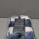 Nautica - Blanket, Ultra-Soft Plush Fleece Blanket for Bed or Couch, Lightweight Micro Flannel Throw Blanket for Year Round Comfort (Awning Stripe Blue, 50" x 60")