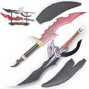 2pcs Set Jinwoo Dagger Cosplay Sword with Sheath&Display Stand, Kasaka's Venom Fang&Knight Killer(14+ Age)