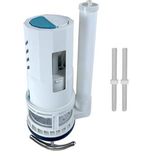 3-Inch Top Dual Flush Valve for One-Piece Toilets, Includes 3-Inch Flush Valve and Rod, Ideal Push Button Toilet Flush kit for Straightforward Installation (3-Inch Diameter Drain Hole)