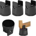 Bed Risers Heavy Duty, Furniture Risers with Adjustable Screw Clamp Supports 1,000 lbs, Lift 2.36"-3.15" for Twin Floor Bed, Dorm, Table, Desk, Chair Leg Extenders(4 Pack, Black)