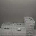 5 Pcs Sooyee 3-Layer Things & Crafts Storage Box with 30 Adjustable Compartments for Organizing Washi Tape, Embroidery Accessories, Threads Bobbins, Kids Toy, Nail Polish, Jewelry - Large (Clear)