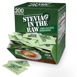 Stevia In The Raw Stevia Sweetener Packets, 200 Ct Box, 2 Pack, Zero Calorie Stevia Sugar Substitute Packets, No Erythritol or Artificial Flavors, Vegan, Gluten Free, Kosher, Low Glycemic Index (7 Ounce (Pack of 1)BB: 09/27/2027)