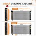 Autoexact CU2423 Radiator for 1999-2016 Chevy Silverado Suburban Tahoe Avalanche Cheyenne, Engine Radiator for 1999-2013 GMC Sierra Yukon, for Cadillac Escalade/ESV/EXT/Hummer H2, with TOC, w/o EOC