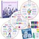 ETSPIL Embroidery Starter Kit for Adults, 3 Simple Patterns to Master 33 Stitches, Easy Step-by-Step 4K HD Video Tutorials & Bound Guide, DIY Craft Gift for Teens