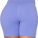 Sunzel No Front Seam High Waist Biker Shorts for Women, Squat Proof Yoga Workout Gym Bike Shorts (S)