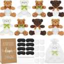 Chicingyou 8 Set Bear Blindfolded Diaper Changing Baby Shower Games with Blindfold Changing 12 Inch Bear Dolls Diapers Gift Bags for Baby Shower Gender Reveal Raffle Party Game