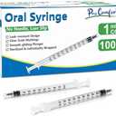 Pro Comfort 1ml Syringe without Needle, No Needle Individually Packaged Oral Syringe for Scientific Labs, Measurement, Dispensing, Oil or Glue Applicator Oral Dispenser