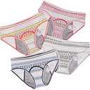 Anna & Eric 4 Pack Teen Girls Protective Panties Leak Proof Underwear Heavy Flow Women Postpartum Briefs Size S