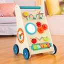 B. toys Little Learning Steps Wooden Activity Walker 7 Educational Activities Learning & Walking Toy for Toddlers Stand, Push, Walk 1 Year +