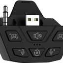 Stereo Headset Adapter, Audio Mic Headphone Adapter for Xbox One, Xbox Series X|S and Elite Controller, Adjust Audio Balance (Game Sound & Voice Chat), Not Bluetooth Compatible (Black)
