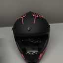 SPARK DOT Approved Youth Motocross Helmet Kids Dirt Bike Helmets - Full Face, Lightweight & Breathable for Off-Road E-Bike BMX MX ATV (with Gloves Goggles Mask) 4Pcs Set, Black Pink, Medium (57-58cm)