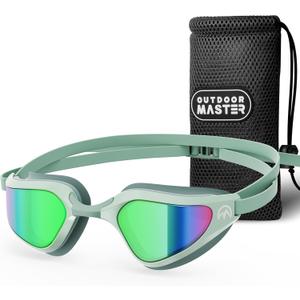 OutdoorMaster Fisheye Swim Goggles, Anti-Fog Large-Fit Goggles for Adults | Large-fit swim goggles with anti-fog clarity, leakproof silicone seal, UV400 protection, and comfortable 3D ergonomic fit.