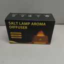 3-in-1 Ultrasonic Essential Oil Diffuser & Himalayan Salt Lamp Diffuser & 7 Colors Changing Oil Diffuser,100% Pure Himalayan Pink Salt Rock, Waterless Auto off-200ml (Wooden Grain)