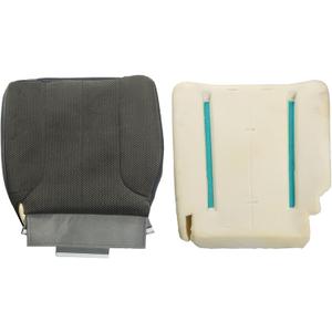 Silscvtt Mist Gray Driver Side Cloth Seat Cover and Sponge Cushion Replacement for Ram SLT ST 1500 2500 2002-2005