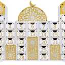 Ramadan Decorations, Wooden Countdown Calendar Mosque Advent Calendar Ramadan Decor Ramadan Gifts Eid Decor