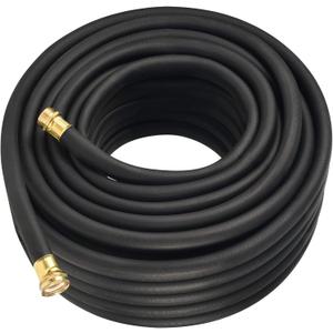Flexon 5/8" x 100Ft Premium Rubber Garden Hose  Heavy-Duty, Commercial-Grade, All-Weather Flexibility, High Burst Strength, Crush-Proof Couplings, Kink-Resistant, Ideal for Landscaping and Job Sites
