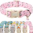 Unique Style paws Dog Collar Plastic Buckle with Pendant Puppy Collar for Easter Carrot Rabbit for Small Medium Large Boys Girls Dogs