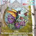 Stained Glass Suncatcher Ornament - Hummingbird Christmas Decorations - Christmas Ornaments for Tree - Holiday Present Ideas - Gift Exchange