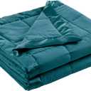 Madison Park Windom Down Alternative Blanket, Premium 3M Scotchgard Moisture Wicking Treatment, Lightweight and Soft Bed Cover For All Season, Satin Trim, Teal Full/Queen