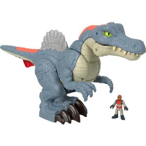 Fisher-Price Imaginext Jurassic World Dinosaur Toy Ultra Snap Spinosaurus, Lights Sounds & Chomping Action, for Preschool Kids Ages 3+ Years