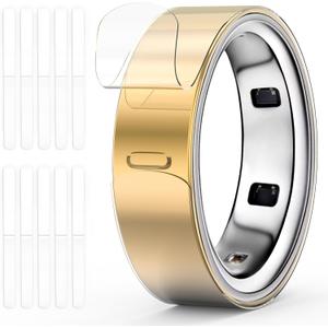 10 Pack Ultra-Thin Clear Protector for Oura Ring Gen 4/3, Invisible Full-Cover Scratch-Resistant Film Skin Compatible with Gen 4 Ceramic & Gen 3 Horizon/Heritage