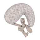 Boppy Anywhere Travel Nursing Pillow, Latte Rattan, Plus Sized to Petite with Stretch Belt, Portable Nursing Pillow, Breastfeeding and Bottle-Feeding Support, Machine Washable (1 count (pack of 1))