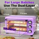 25QT Polymer Clay Oven with Adjustable Time & Temperature,Large Capacity Electric Oven for bake Clay,Polymer Clay Tools,Includes Tray,Wire Rack,Thermometer,Heat-resistant Silicone Mat and Gloves, 25 quarts