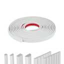 0.39lN*10FT Rectangle Flexible Peel and stickTrim Molding Trim for Backsplash Tile, Edge, Walls.Borders, Lattice Window, Flexible and Self Adhesive Trim,White (Rect.-0.39lN)