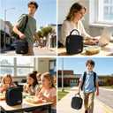 Femuar Lunch Box for Men Women Adults, Small Lunchbox for Work Picnic - Reusable Lunch bag Portable Lunch tote, Black