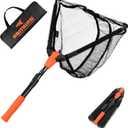 KastKing Pontus Fishing Net, Foldable & Lightweight Landing Net with Built in Length Scale, Strength Aluminum Handle, Fishing Gear and Gift for Men