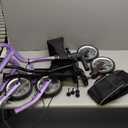 Super Lightweight Rollator Walker for Seniors, Foldable Rolling Walker with Seat and 8" Rubber Wheels for All Terrain, Unique Design Aluminium Frame Sturdy Walkers for Traveling - Purple