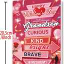 2 x YiKaLus Unique Grandson Valentine's Card,Valentines Day Card Gift for Grandson from Grandma Grandpa