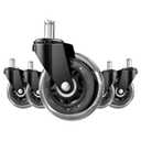 Office Chair Wheels 5 Pack, 3 Inch Heavy Duty Replacement Chair Wheels, Smooth Rolling & Quiet Floor Protectors for Hardwood & Carpet, Universal Fit for Most Office Chairs5-Pack